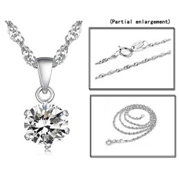Colier Din Titan Placat Cu Platină, Calitate Stabilă, Pentru Femei, Cu Diamant