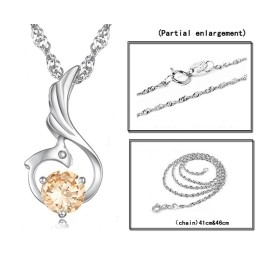 Colier Din Titan Placat Cu Platină, Formă De Phoenix Pentru Femei, De Calitate Excelentă