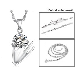 Colier Din Titan Placat Cu Platină Violet Pentru Femei, Cu Varietăți Largi, Cu Diamant