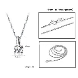 Colier Din Titan Placat Cu Platină, Ușor De Utilizat, Pentru Femei, Cu Diamant