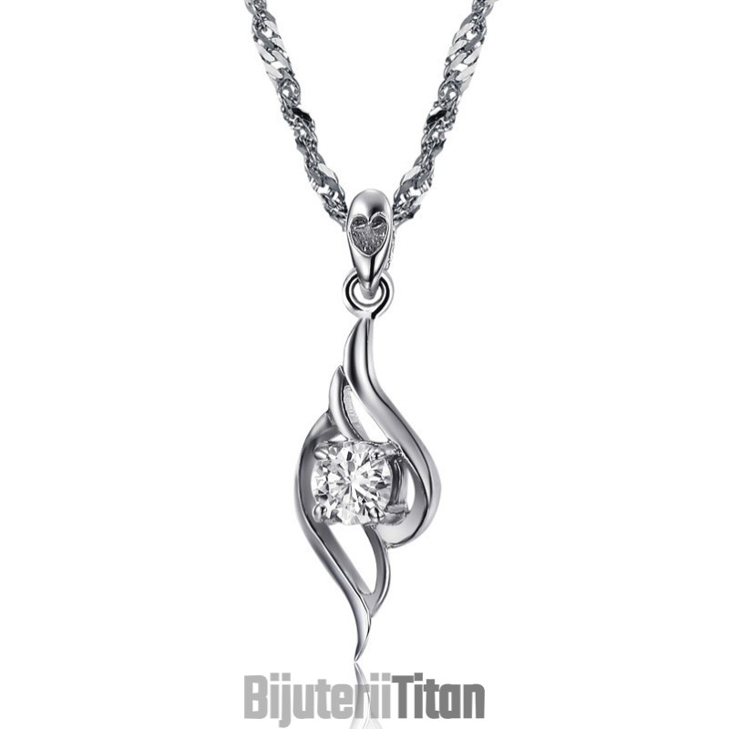 Colier De Titan Placat Cu , În Formă De Pană Pentru Femei De Înaltă Calitate