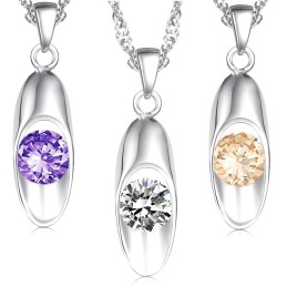 Colier Din Titan Placat Cu Platină, Calitate Și Cantitate Garantate, Pentru Femei, Cu Diamant