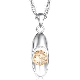 Colier Din Titan Placat Cu Platină, Calitate Și Cantitate Garantate, Pentru Femei, Cu Diamant