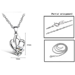 Colier Din Titan Placat Cu Platină, Ușor De Utilizat, Pentru Femei, Fără Alergii, Cu Stras