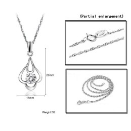 Colier Din Titan Placat Cu Platină, Calitate Și Cantitate Garantate, Pentru Femei, Cu Diamant