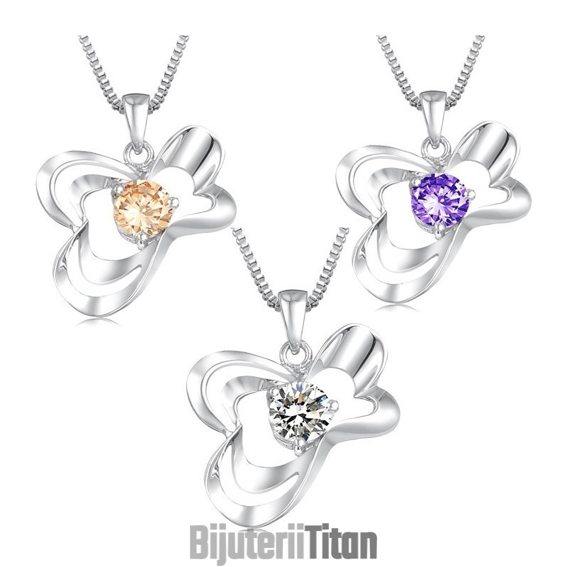Colier Din Titan Placat Cu Platină, Calitate Excelentă, Pentru Femei, Cu Diamant