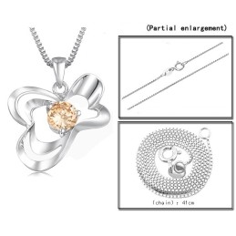 Colier Din Titan Placat Cu Platină, Calitate Excelentă, Pentru Femei, Cu Diamant