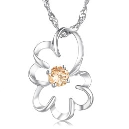 Colier Din Titan Placat Cu Platină Violet Pentru Femei, Cu Varietăți Largi, Cu Diamant