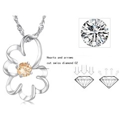 Colier Din Titan Placat Cu Platină Violet Pentru Femei, Cu Varietăți Largi, Cu Diamant