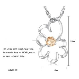 Colier Din Titan Placat Cu Platină Violet Pentru Femei, Cu Varietăți Largi, Cu Diamant