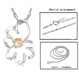 Colier Din Titan Placat Cu Platină Violet Pentru Femei, Cu Varietăți Largi, Cu Diamant