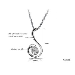 Colier Din Titan Placat Cu Platină, În Formă De Phoenix Pentru Femei De Înaltă Calitate