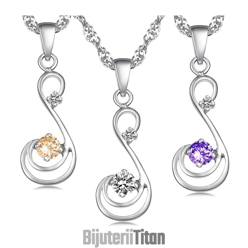 Colier Din Titan Placat Cu Platină, Calitate Și Cantitate Garantate, Pentru Femei, Cu Diamant Colier Din Titan Placat Cu Platină, Calitate Și Cantitate Garantate, Pentru Femei, Cu Diamant