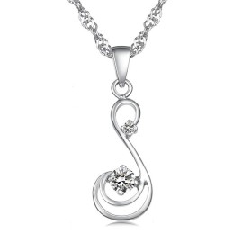Colier Din Titan Placat Cu Platină, Calitate Și Cantitate Garantate, Pentru Femei, Cu Diamant