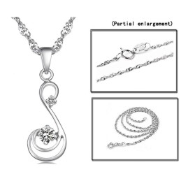 Colier Din Titan Placat Cu Platină, Calitate Și Cantitate Garantate, Pentru Femei, Cu Diamant