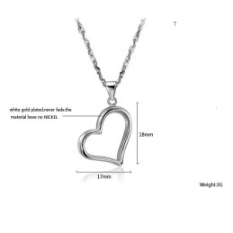 Colier Din Titan Placat Cu Platină, Model Sweetheart, Complet Cu Specificații
