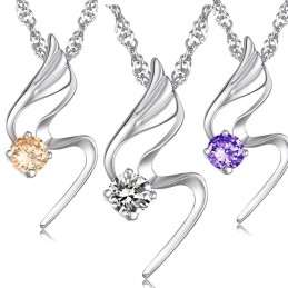 Colier Din Titan Placat Cu Platină, De Calitate Fiabilă, Pentru Femei, Cu Diamant
