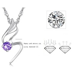 Colier Din Titan Placat Cu Platină, De Calitate Fiabilă, Pentru Femei, Cu Diamant