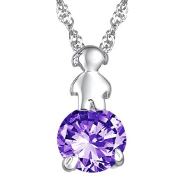 Colier Din Titan Placat Cu Platină, Durabil În Utilizare, Pentru Femei, Cu Diamant