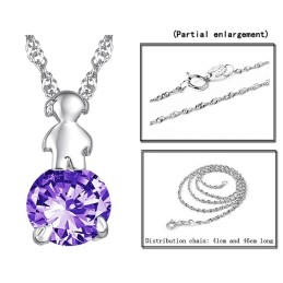 Colier Din Titan Placat Cu Platină, Durabil În Utilizare, Pentru Femei, Cu Diamant