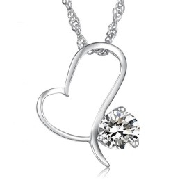 Colier Din Titan Placat Cu Platină De Înaltă Calitate Pentru Femei Cu Diamant