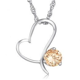 Colier Din Titan Placat Cu Platină De Înaltă Calitate Pentru Femei Cu Diamant