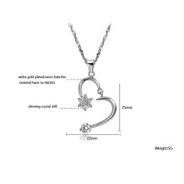 Colier Din Titan Placat Cu , Calitate Și Cantitate Garantate, Pentru Femei, Cu Stras