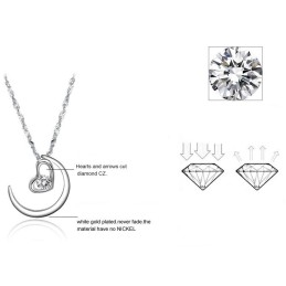 Colier Din Titan Placat Cu Platină, Cu Specificații Complete Și Strasuri Pentru Femei