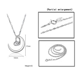 Colier Din Titan Placat Cu Platină, Cu Specificații Complete Și Strasuri Pentru Femei