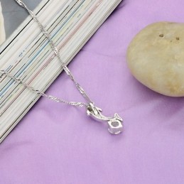 Colier Din Titan Placat Cu Platină, În Formă De Delfin Femelă, Calitate Și Cantitate Garantate, Cu Diamant
