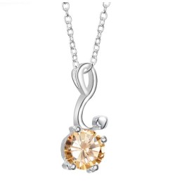 Colier Din Titan Placat Cu Platină, Cu O Gamă Largă De Varietăți Pentru Femei, Cu Diamant