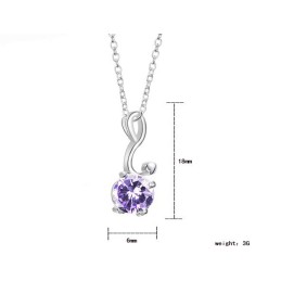 Colier Din Titan Placat Cu Platină, Cu O Gamă Largă De Varietăți Pentru Femei, Cu Diamant