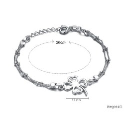 Brățară De Gleznă Din Titan Placată Cu Platină, În Formă De Trifoi, Calitate Și Cantitate Garantate