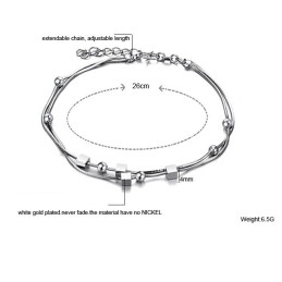 Brățară De Gleznă Din Titan Placată Cu Platină, Cu Reputație De Încredere Pentru Femei