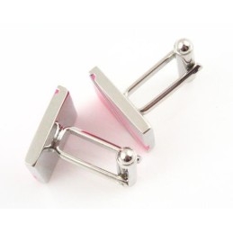 Butoni Pătrați Din Titan, Model Trandafir Roșu La Modă