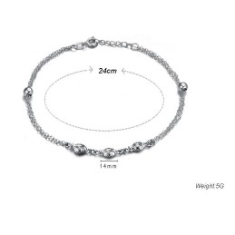 Brățară De Gleznă Din Titan Placată Cu Platină, În Formă De Pește Pentru Femei, De Calitate Excelentă