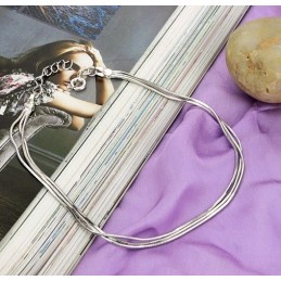 Brățară De Gleznă Din Titan Placată Cu Platină, De Calitate Stabilă, Cu Șarpe Feminin
