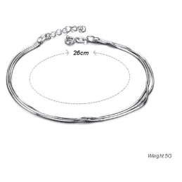 Brățară De Gleznă Din Titan Placată Cu Platină, De Calitate Stabilă, Cu Șarpe Feminin