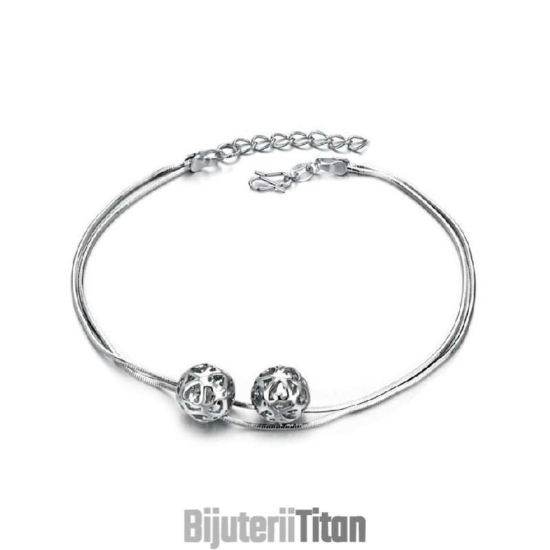 Specificații Complete Brățară De Gleznă Din Titan Placată Cu Platină, Formă De Bilă Goală Pentru Femei Specificații Complete Brățară De Gleznă Din Titan Placată Cu Platină, Formă De Bilă Goală Pentru Femei