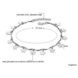 Brățară De Gleznă Din Titan Placată Cu Platină, În Formă De Fluture, Cu Reputație Fiabilă