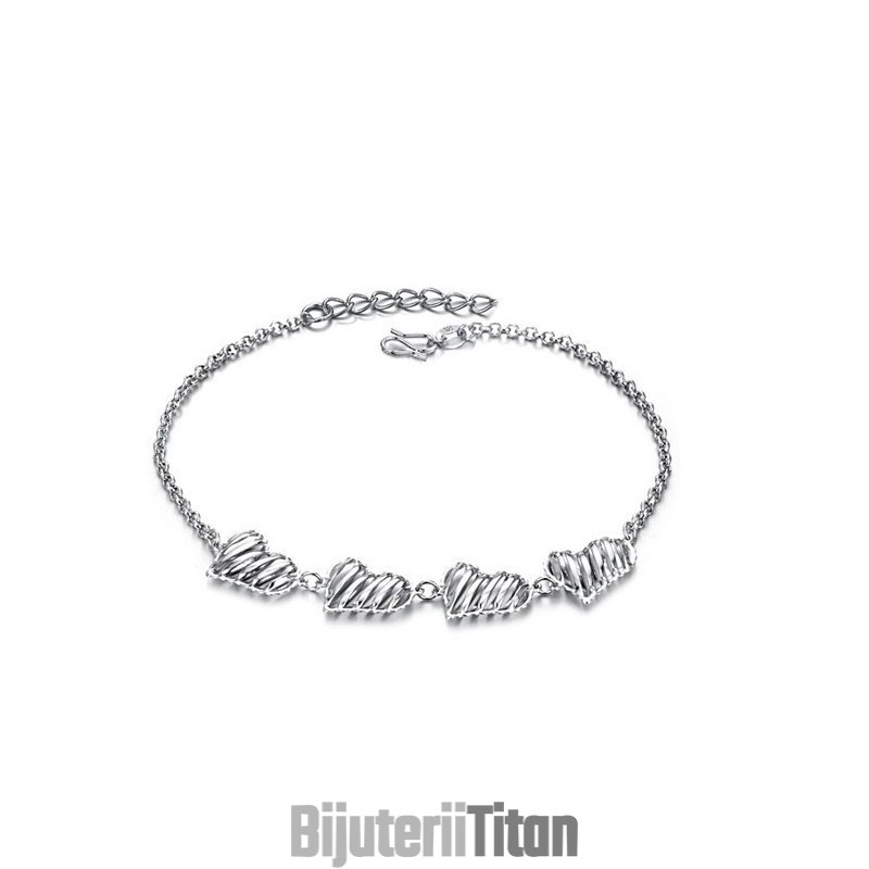 Brățară De Gleznă Din Titan Placată Cu Platină, De Calitate Excelentă, Cu Inimă Goală Pentru Femei