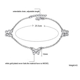 Brățară De Gleznă Din Titan Placată Cu Platină, Cu Model Fluture, Calitate Și Cantitate Garantate