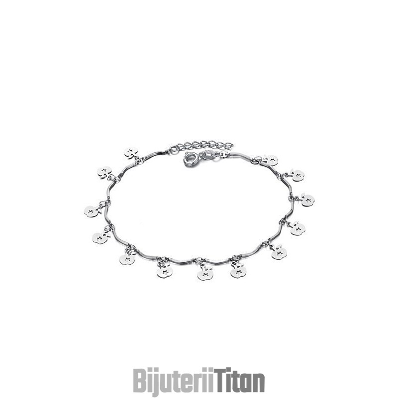 Brățară De Gleznă Din Titan Placată Cu Platină Pentru Femei, Cu O Poveste Lungă Brățară De Gleznă Din Titan Placată Cu Platină Pentru Femei, Cu O Poveste Lungă