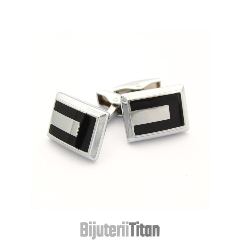 Butoni Tridimensionali Din Titan Placați Cu Negru La Modă
