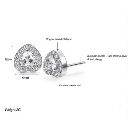 Cercei Din Titan Placați Cu Platină Cu Diamant Pentru A Vă Bucura De O Reputație Înaltă Acasă Și În Străinătate