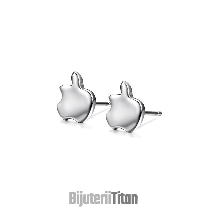 Cercei Din Titan Placați Cu Platină, În Formă De Măr, Ușor De Utilizat, Pentru Femei