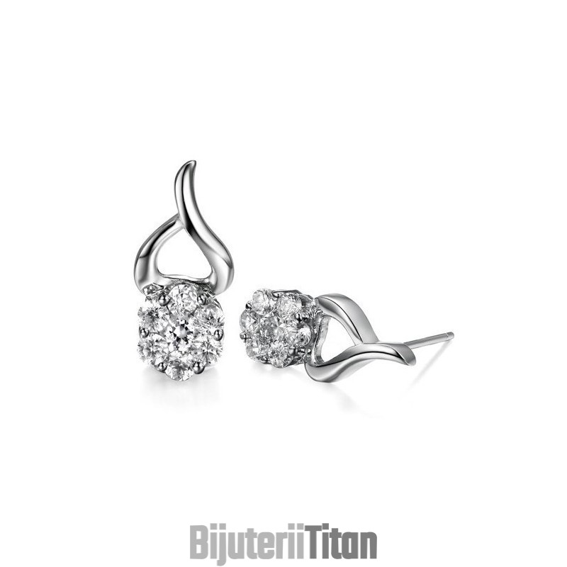Cercei Din Titan Placați Cu Platină, Fără Alergii, Pentru Femei, Cu Diamant, Se Vând Bine În Întreaga Lume.