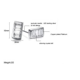Cercei Din Titan Placați Cu Platină, De Calitate Superioară, Pentru Femei, Cu Diamant