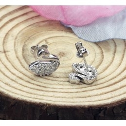 Cercei Din Titan Placați Cu , În Formă De Lebădă, Durabili, Cu Diamant