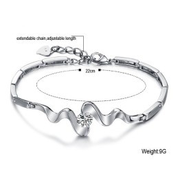 Brățară Clasică Din Titan Placată Cu , De O Varietate Largă, Pentru Femei, Cu Strasuri